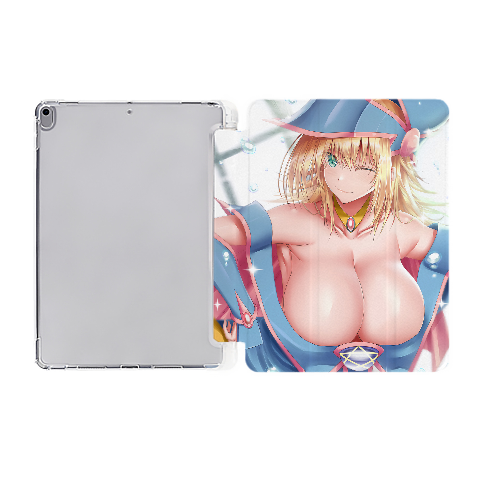 （画像用） 遊☆戯☆王 Yu-Gi-Oh! IPad ケース ペン収納付き 三つ折りスタンド PUレザー×シリコン 対応機種9.5/10.5/10.9インチ